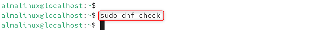 sudo dnf check
