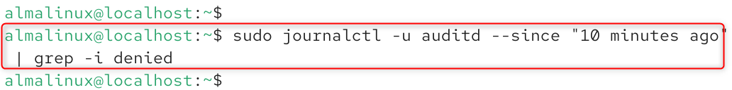 sudo journalctl -u auditd --since