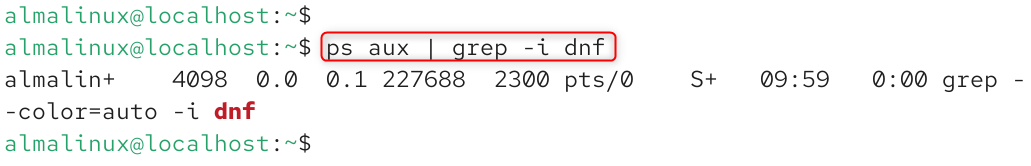 ps aux | grep -i dnf