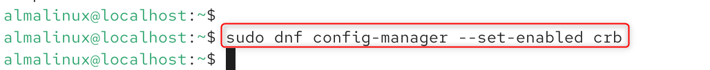 sudo dnf config-manager --set-enabled crb