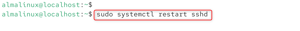 sudo systemctl restart sshd