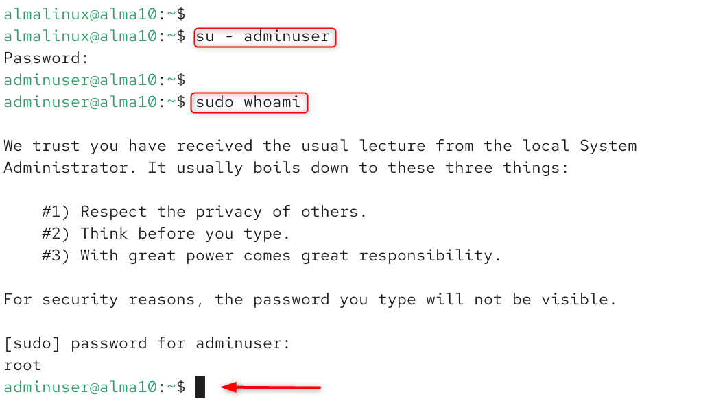 login with sudo user