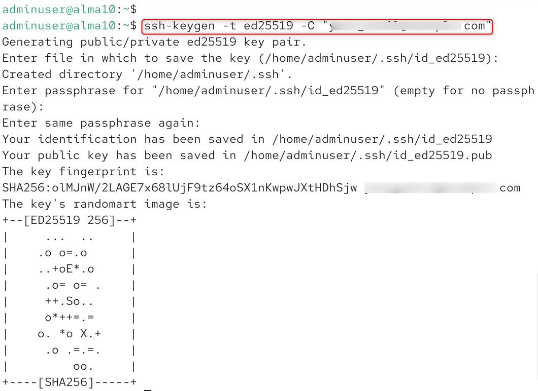 generate ssh key pair