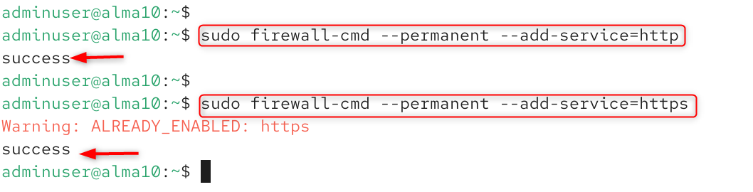 enable http and https service