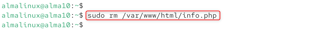 delete info.php file