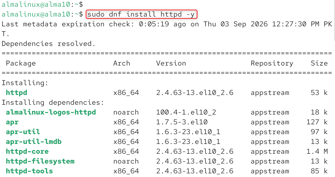 install apache