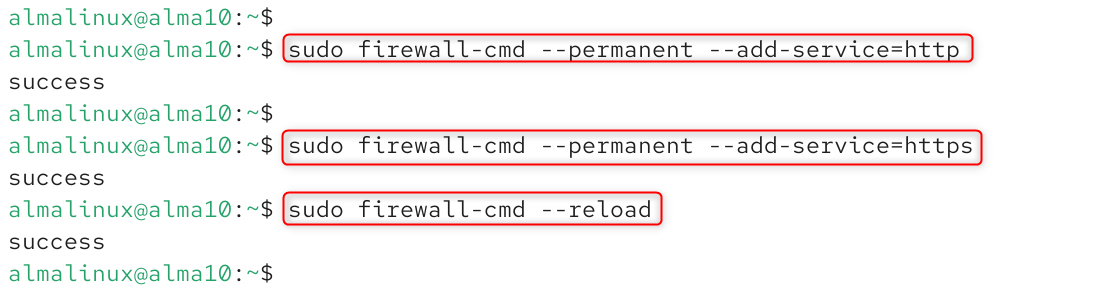 open apache in firewall rules