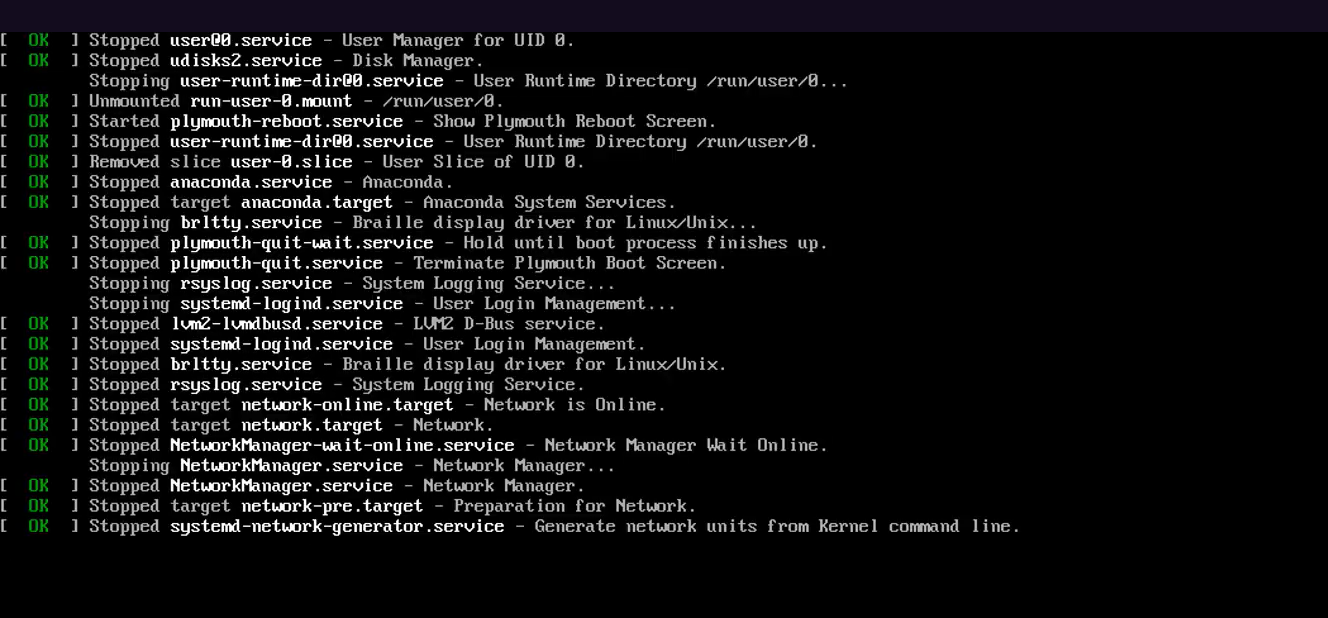 reboot the vm