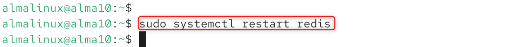 restart redis service
