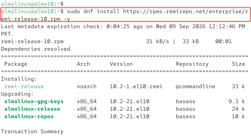 add remi repository