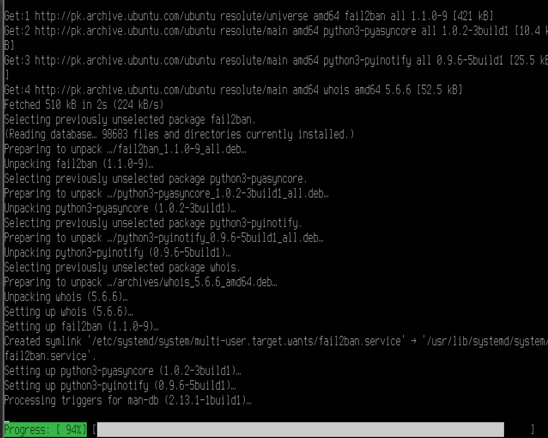 installing fail2ban