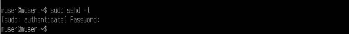 testing ssh configuration