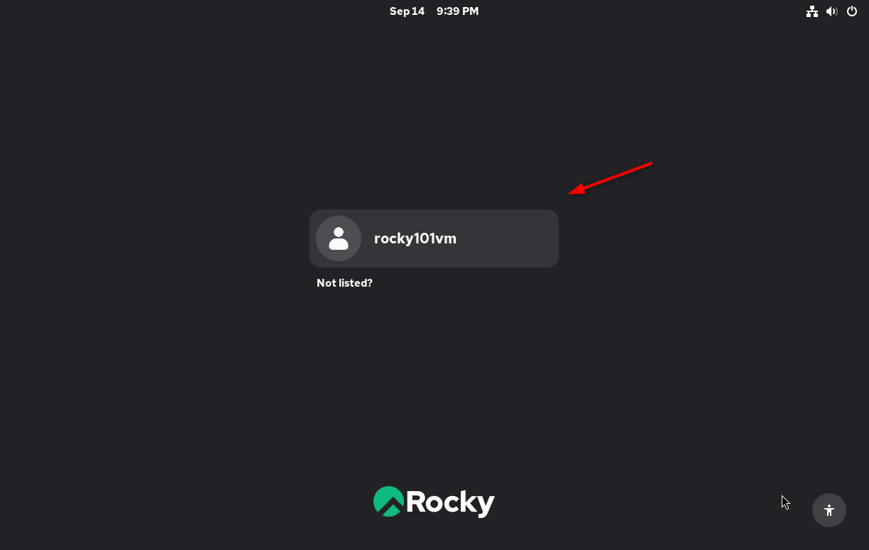 login to rocky linux 10