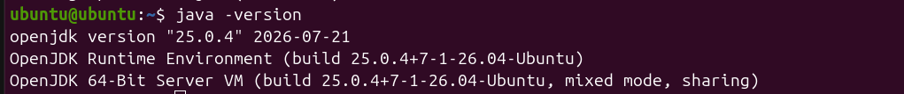 verify java installation