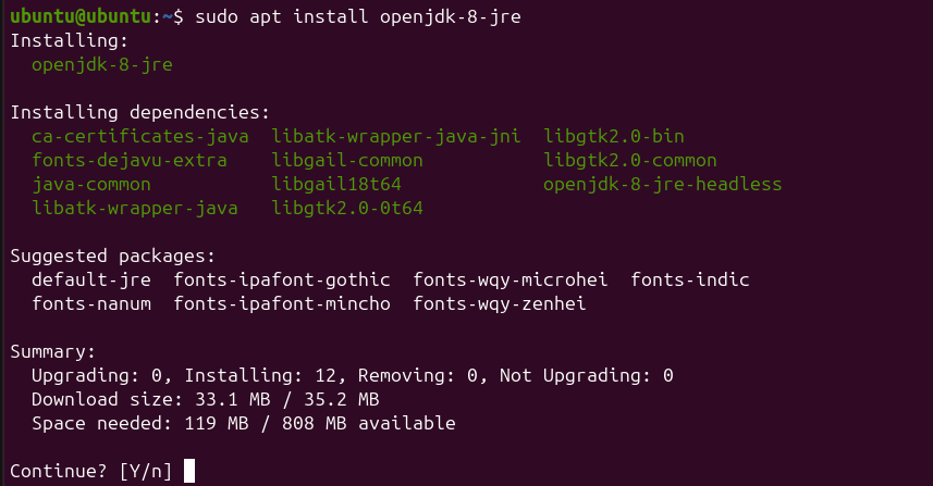 install specific jre 