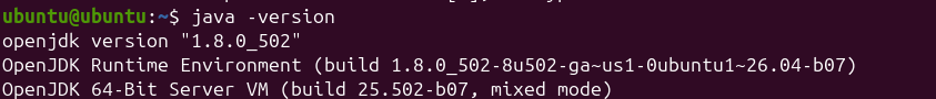 checking the java version