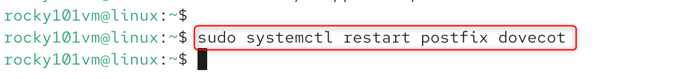 restart postfix and dovecot
