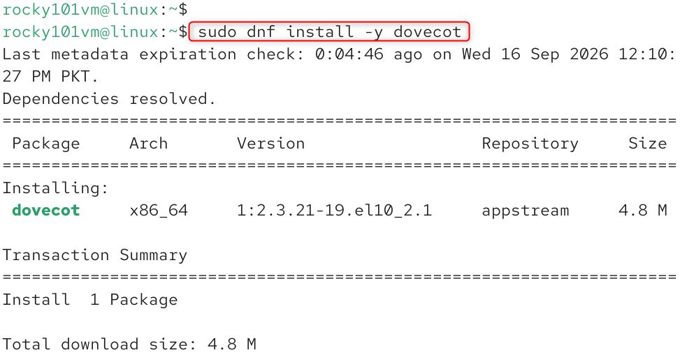 install dovecot