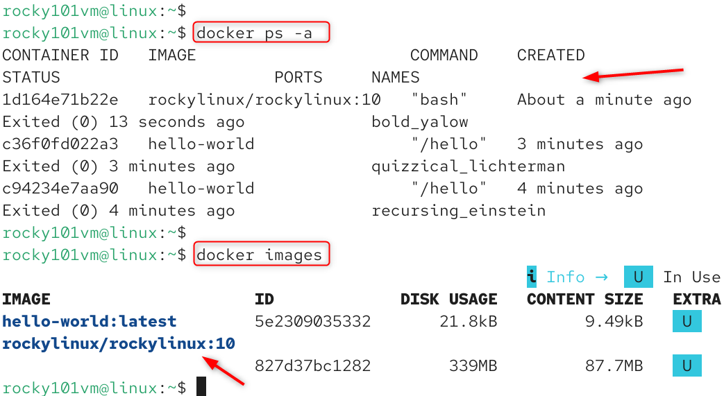 list all containers