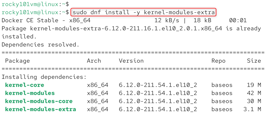 installing kernel modules