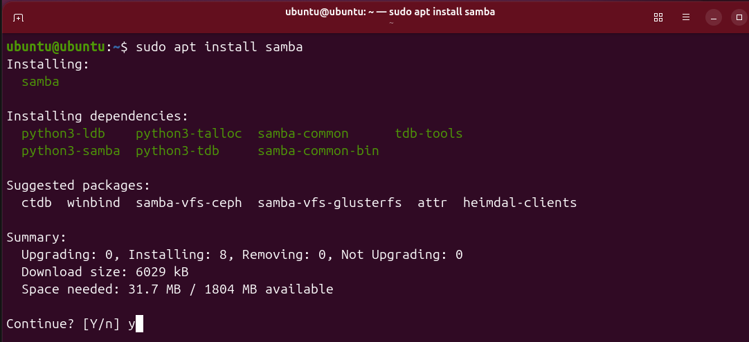 install samba