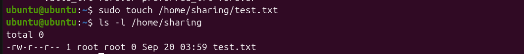 create a test file