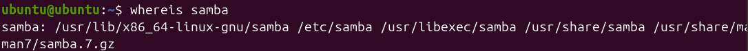 check samba installation path