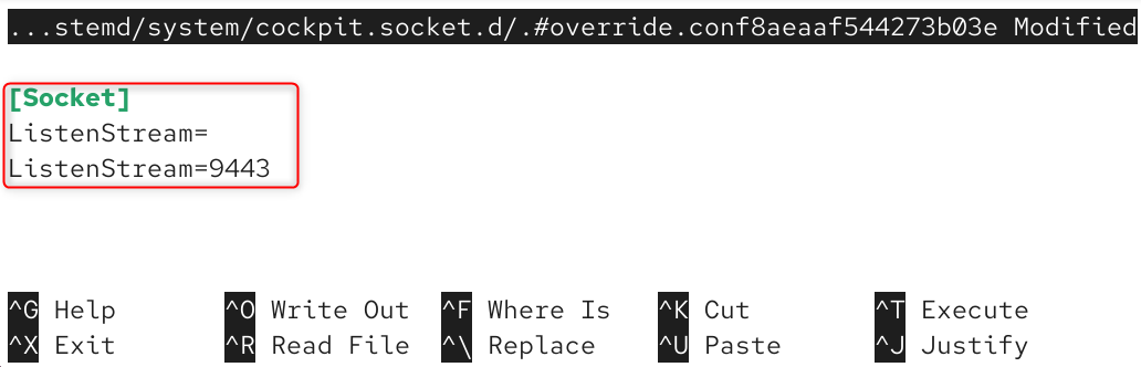 open cockpit.socket.d file