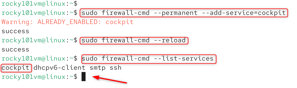 open the firewall for cockpit
