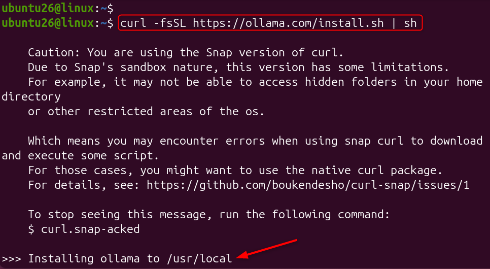 install ollama