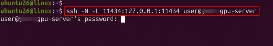 ssh ollama server