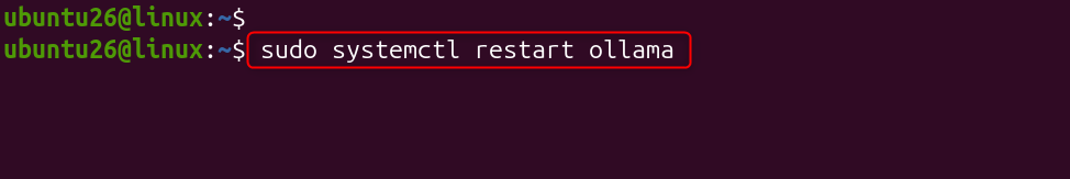 restart ollama