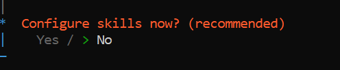 configure skills?