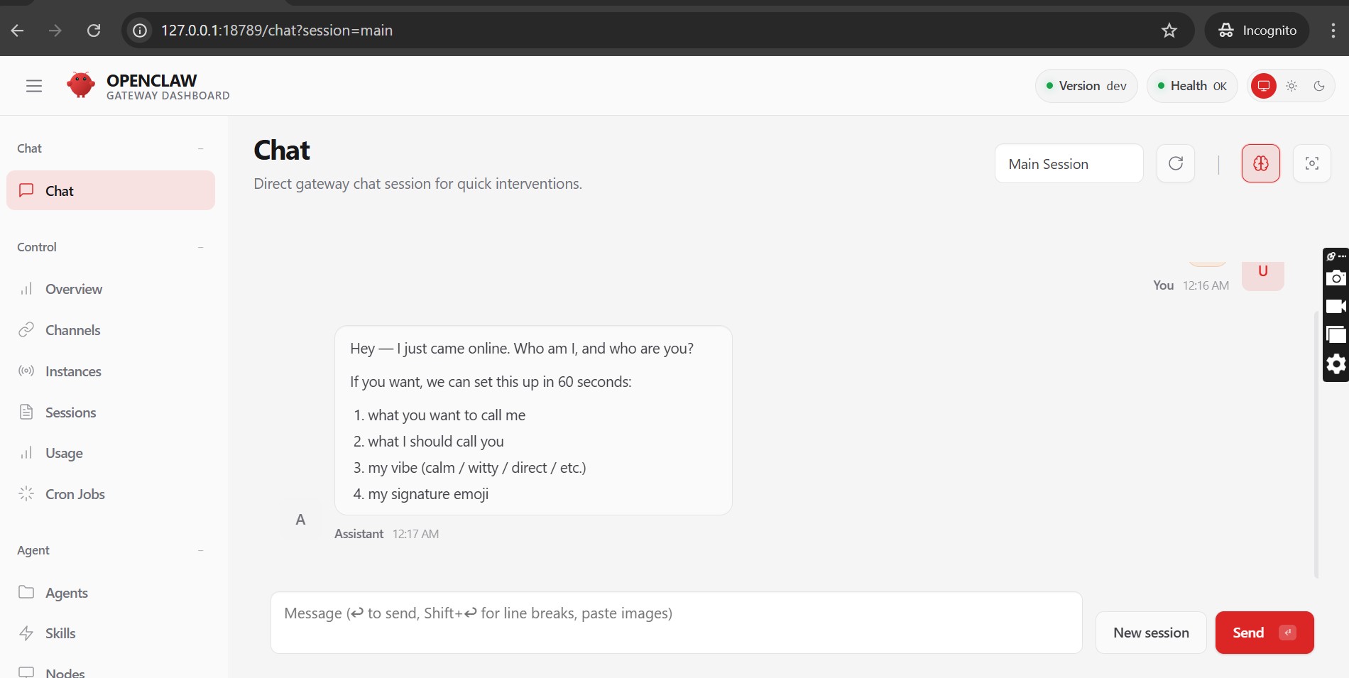 openclaw dashboard