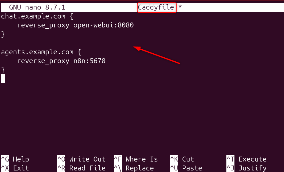 caddy configuration file