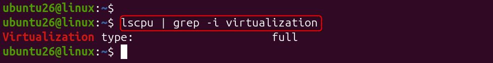 check virtualization support