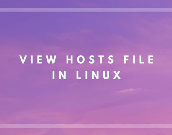 View hosts file in Linux