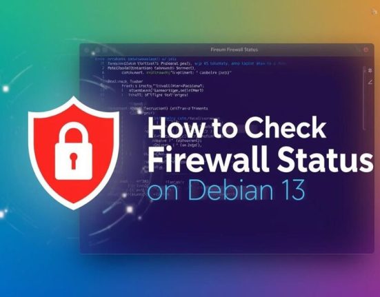 How to check firewall status on Debian 13
