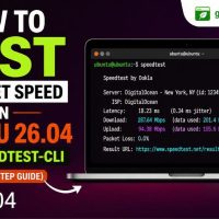 test internet speed using speedtest-cli on ubuntu 26.04