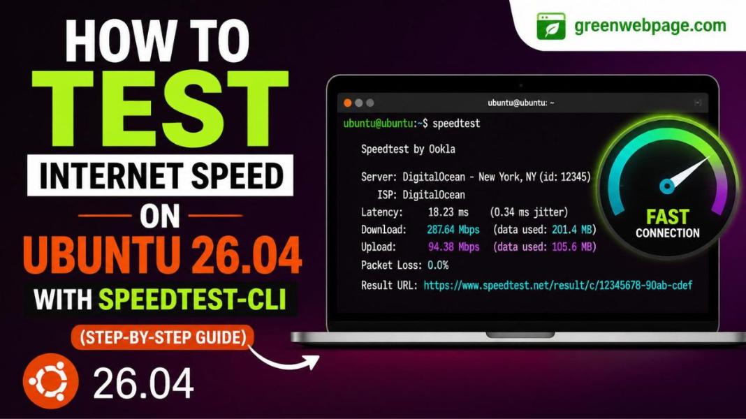 test internet speed using speedtest-cli on ubuntu 26.04