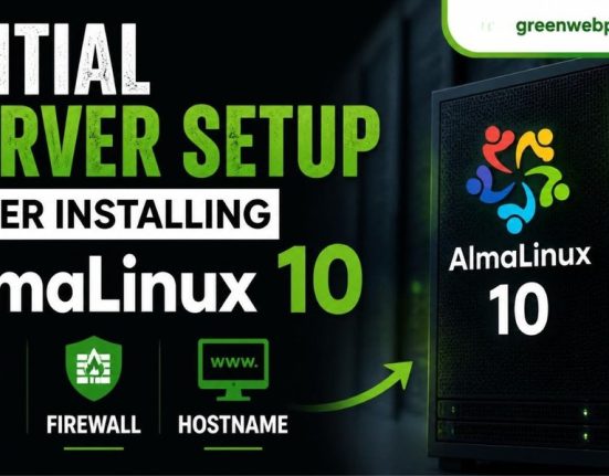 intial server setup after installing almalinux 10