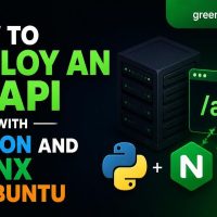 Diagram illustrating AI API deployment with Python, Nginx, and Ubuntu.